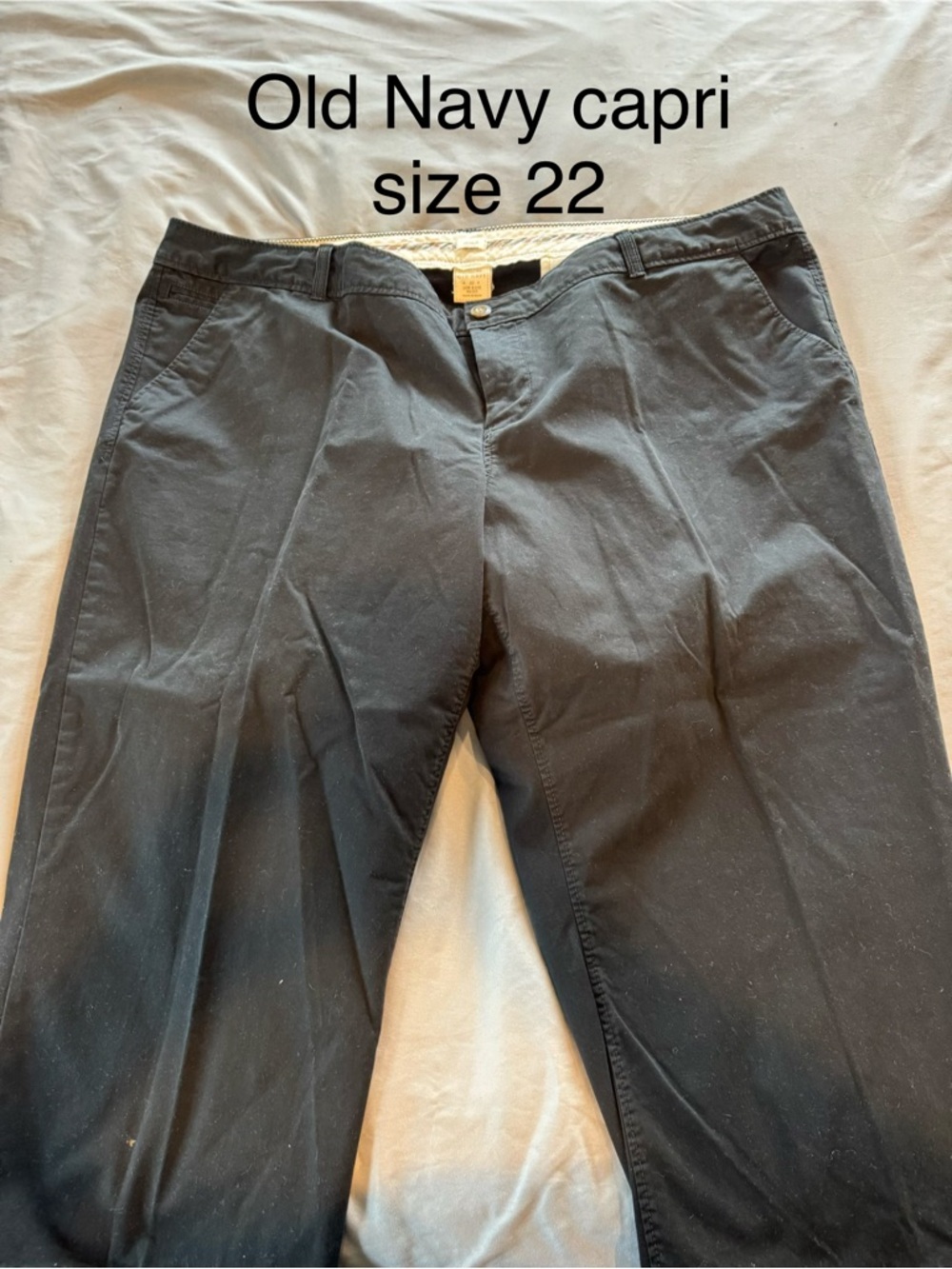 Old Navy Black Chino Capris